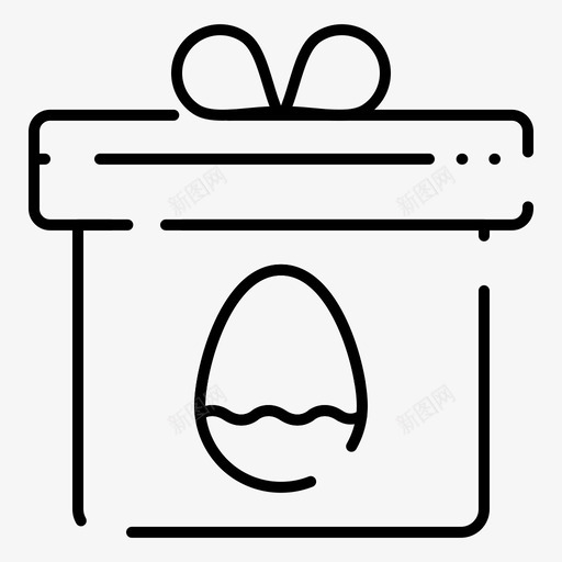 礼物盒子复活节图标svg_新图网 https://ixintu.com 东部 复活节 彩蛋 盒子 礼物 虚线 规则