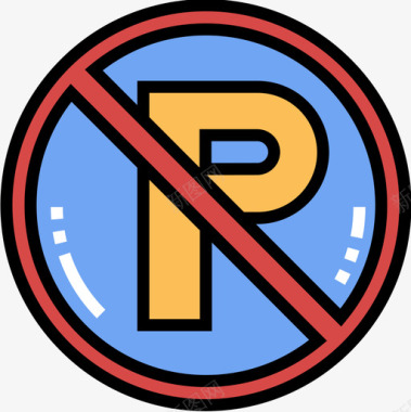 禁止停车19号停车位直线颜色图标图标