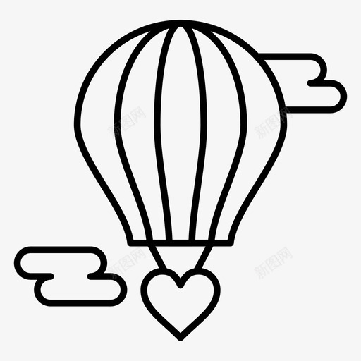 飞翔飞翔的心爱图标svg_新图网 https://ixintu.com 情人节 热气球 爱 网页界面2月收集v5 飞翔 飞翔的心 飞行气球