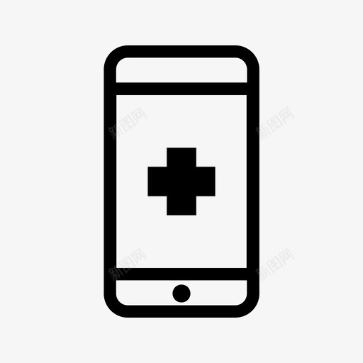 智能手机医疗红十字会图标svg_新图网 https://ixintu.com 医疗 救援 智能手机 红十字会