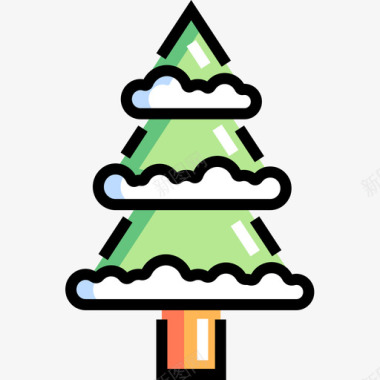 树冬季50线形颜色图标图标