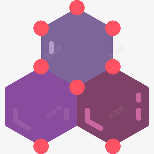 分子物理6平面图标svg_新图网 https://ixintu.com 分子 平面 物理6