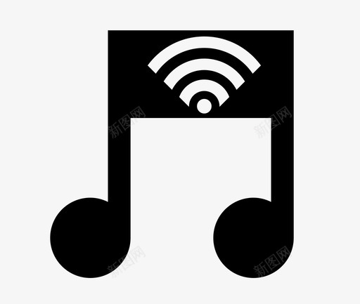 音频流数字音乐图标svg_新图网 https://ixintu.com 声音 数字 智能家居 虚拟 音乐 音频流