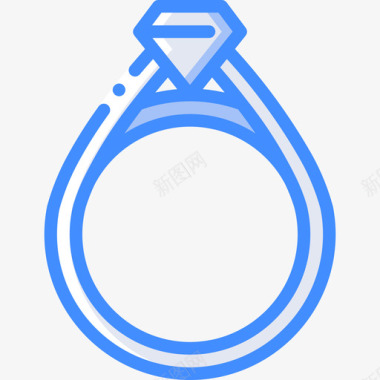 戒指珠宝6蓝色图标图标