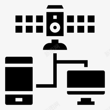 卫星网通信技术图标图标