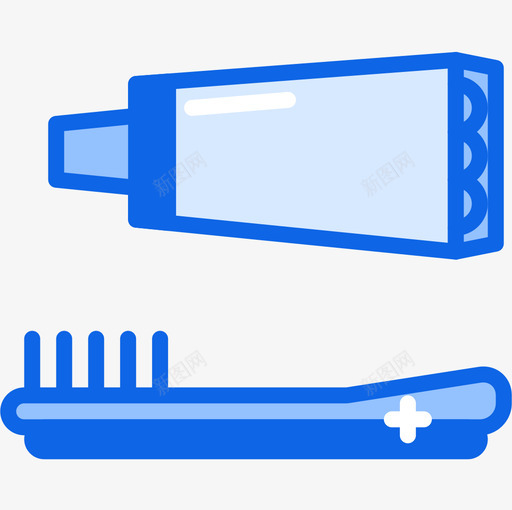 牙膏牙科13蓝色图标svg_新图网 https://ixintu.com 牙科 牙膏 蓝色