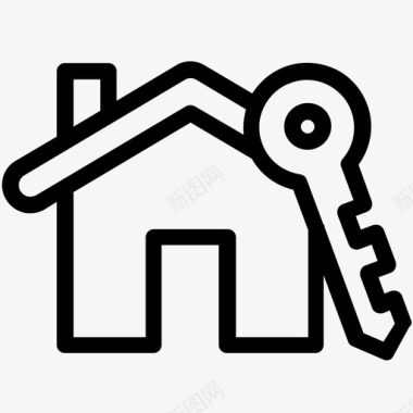 房屋钥匙业主房地产图标图标