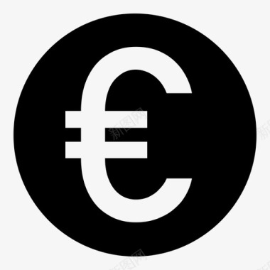 欧元欧元币商业图标图标