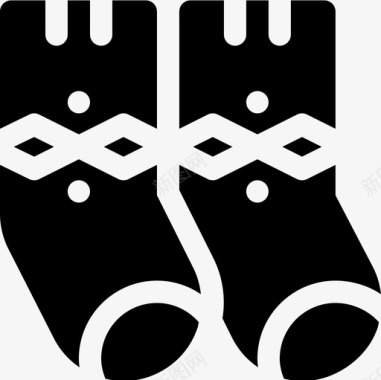 袜子冬季运动8填充图标图标