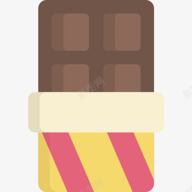 巧克力棒糖果店4扁平图标图标