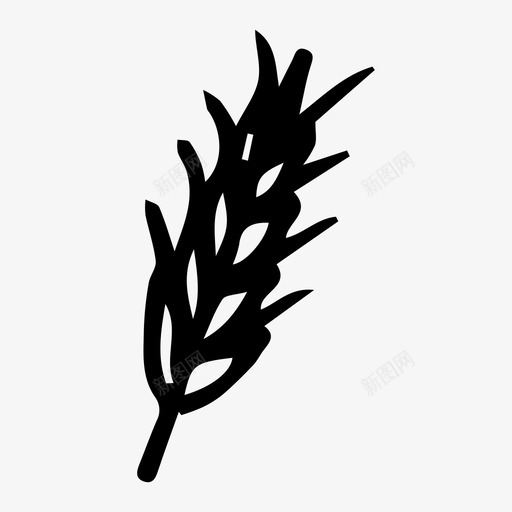 小麦树枝涂鸦图标svg_新图网 https://ixintu.com 发芽 小麦 树枝 植物 涂鸦