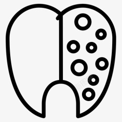 牙垢牙垢护理牙科图标高清图片