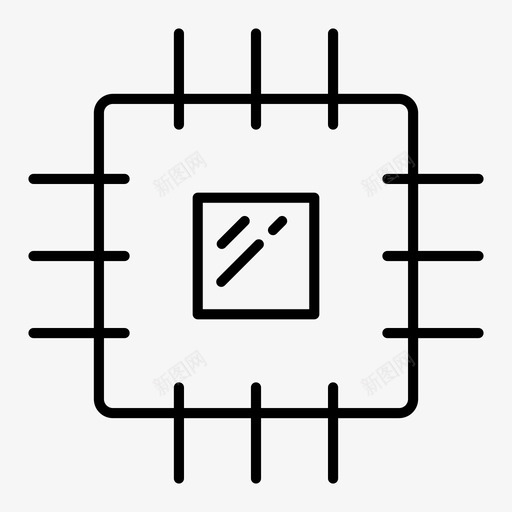 芯片大脑电子图标svg_新图网 https://ixintu.com 大脑 技术 机器人 电子 电子设备 芯片