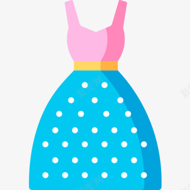 连衣裙缝纫29扁平图标图标