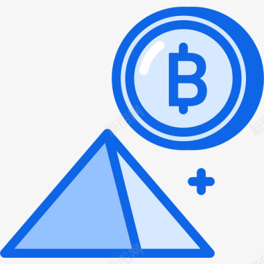 金字塔加密4蓝色图标图标