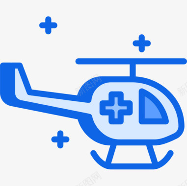 直升机慈善47号蓝色图标图标