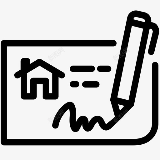 房屋登记核对结帐图标svg_新图网 https://ixintu.com 房地产 房屋 核对 概要 登记 签字 结帐 过户