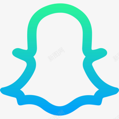 Snapchat社交媒体90渐变图标图标