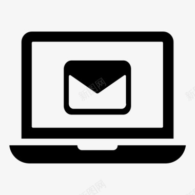电子邮件营销笔记本电脑信息图标图标