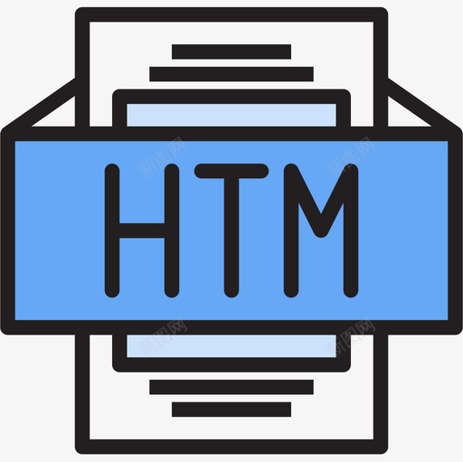 Htm文件类型2线性颜色图标svg_新图网 https://ixintu.com Htm 文件 类型 线性 颜色