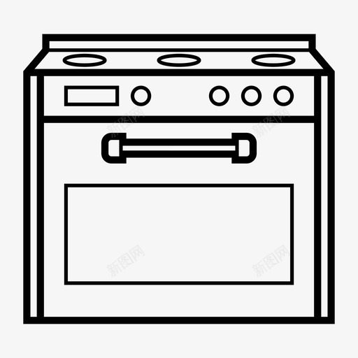 烤箱炊具厨房图标svg_新图网 https://ixintu.com 厨房 炉子 炊具 烤箱