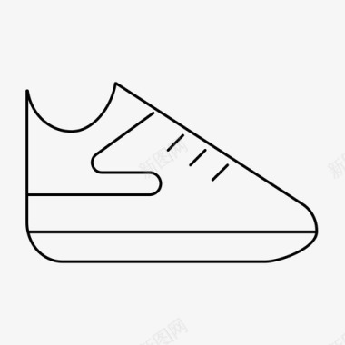 运动鞋运动服运动训练用细线图标图标