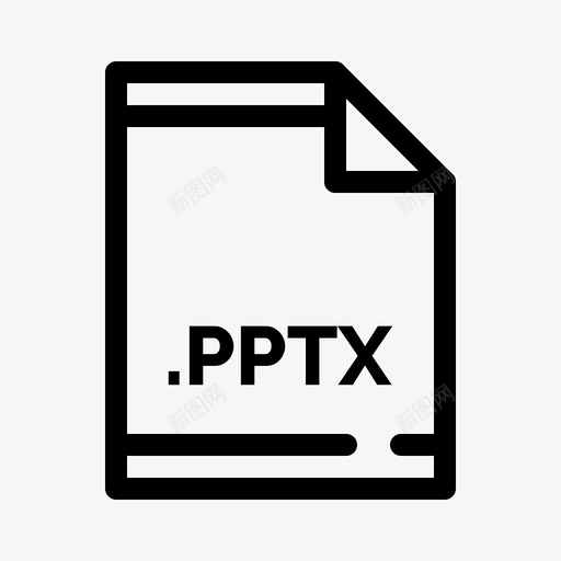 pptx文档扩展名图标svg_新图网 https://ixintu.com pptx 扩展名 文件 文档 类型