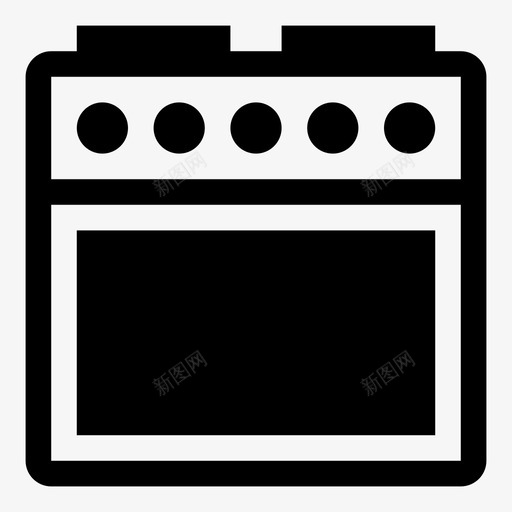 厨房炉灶烹饪电炉图标svg_新图网 https://ixintu.com 厨房 厨房电器 炉灶 烤箱 烹饪 电炉
