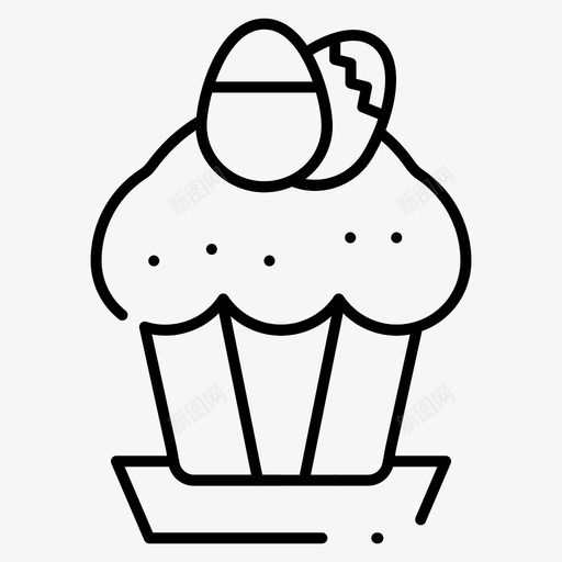 鸡蛋蛋糕杯子图标svg_新图网 https://ixintu.com 东方 东方规则 乐的 复活节 快乐 杯子 纸杯 蛋糕 规则 食物 鸡蛋