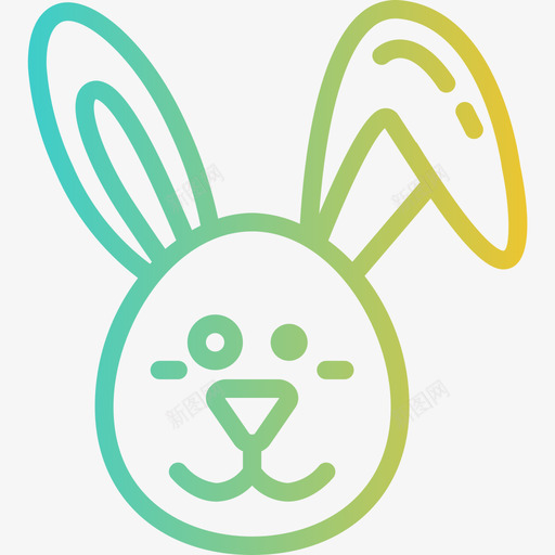兔子宠物店渐变轮廓图标svg_新图网 https://ixintu.com 兔子 宠物 渐变 轮廓