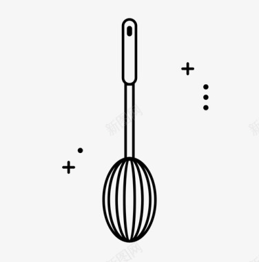 胡须厨房工具图标图标