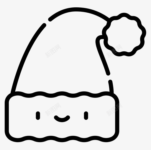 圣诞帽冬装及配件7直线型图标svg_新图网 https://ixintu.com 冬装 圣诞 直线 线型 配件