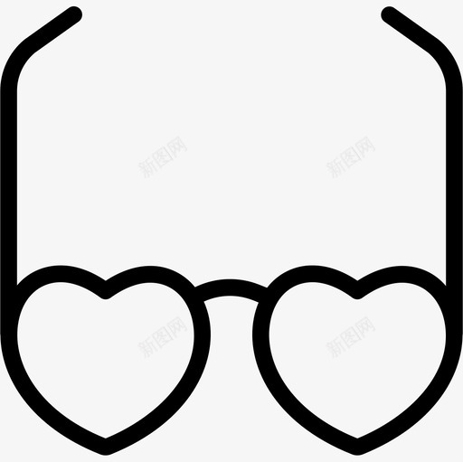 眼镜婚礼146直线型图标svg_新图网 https://ixintu.com 婚礼 直线 眼镜 线型
