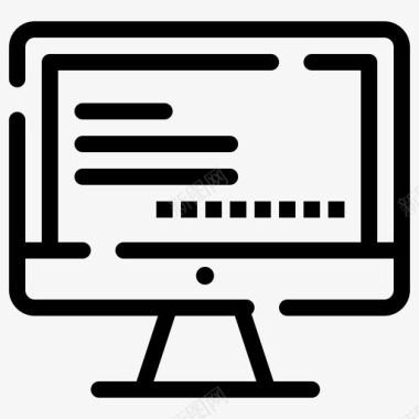 计算机教育监视器图标图标