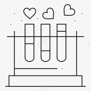 试管心脏实验室图标图标