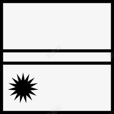 瑙鲁国旗国家世界图标图标
