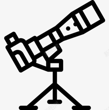 望远镜摄影46直线图标图标