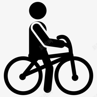 自行车自行车骑手奥运会图标图标