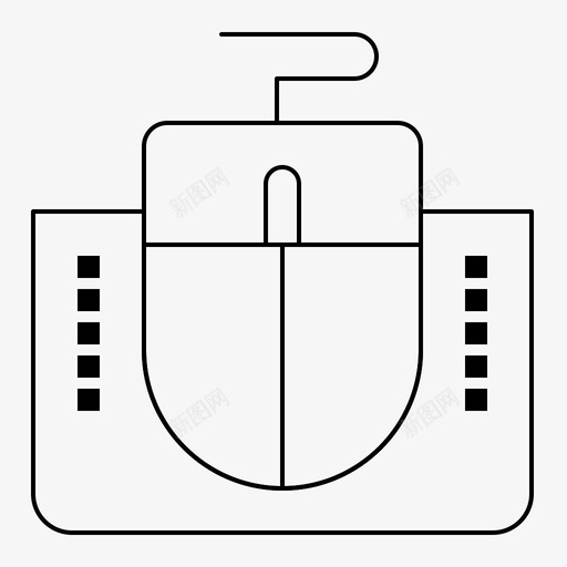 鼠标计算机接口图标svg_新图网 https://ixintu.com 接口 视频制作和计算机硬件细线 计算机 鼠标 鼠标接口