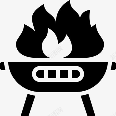烧烤烧烤和烧烤5字形图标图标