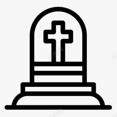 死亡坟墓墓碑图标图标