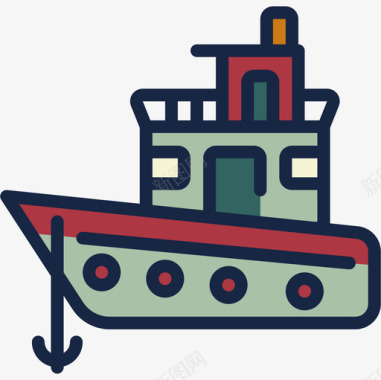 船运输120线颜色图标图标
