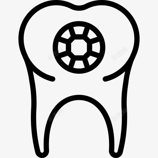 牙齿首饰8线状图标svg_新图网 https://ixintu.com 牙齿 线状 首饰8