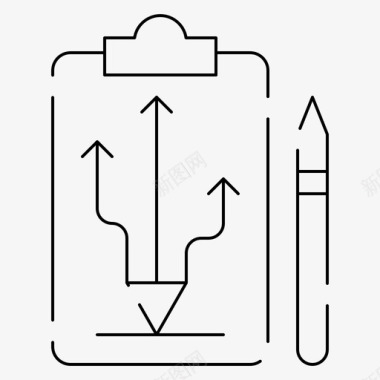 头部剪贴板计划图标图标