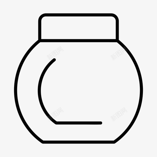 罐子瓶子玻璃图标svg_新图网 https://ixintu.com 所有尺寸的基本图标 玻璃 瓶子 罐子