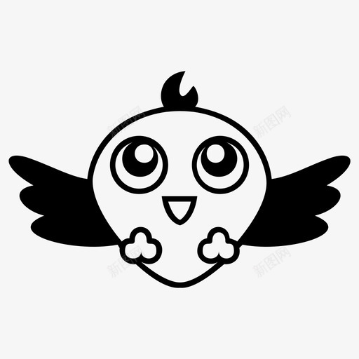 鸟动物动物脸图标svg_新图网 https://ixintu.com 动物 可爱 爱的 玩具