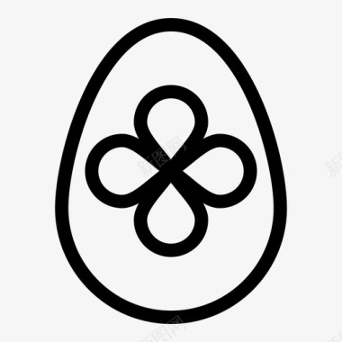 复活节彩蛋快乐的伊斯特堡线图标图标