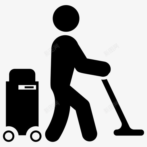 擦拭家庭清洁家务劳动图标svg_新图网 https://ixintu.com 家务劳动 家庭 形图 扫地 扫地机 擦拭 清洁 象形