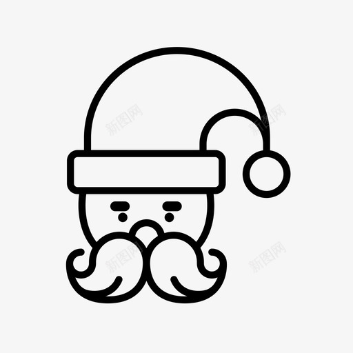 圣诞老人圣诞帽圣尼古拉图标svg_新图网 https://ixintu.com 圣尼古拉 圣诞套装6 圣诞帽 圣诞老人