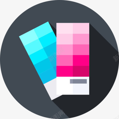 彩色样品印刷24平面图标图标